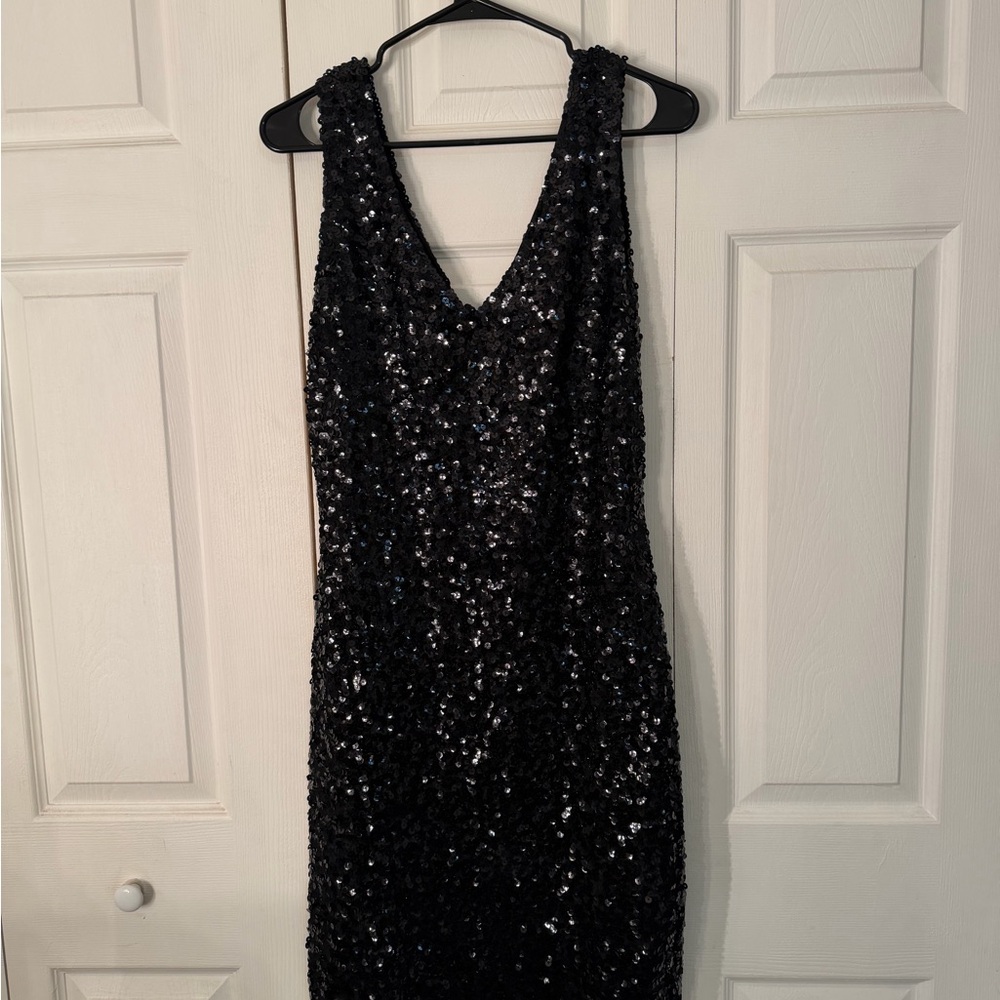 Elegant Black Sequin Dress